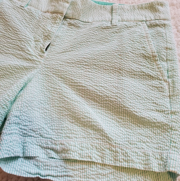 J. Crew Mint Green & White Seersucker Shorts - Picture 3 of 7